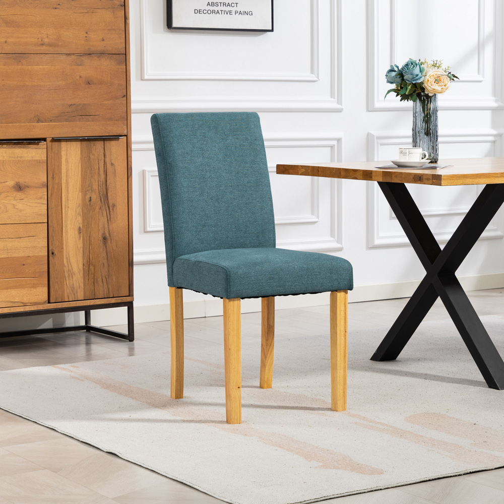Artemis Home Almont Set of 2 Teal High Back Dining Chairs Image 4