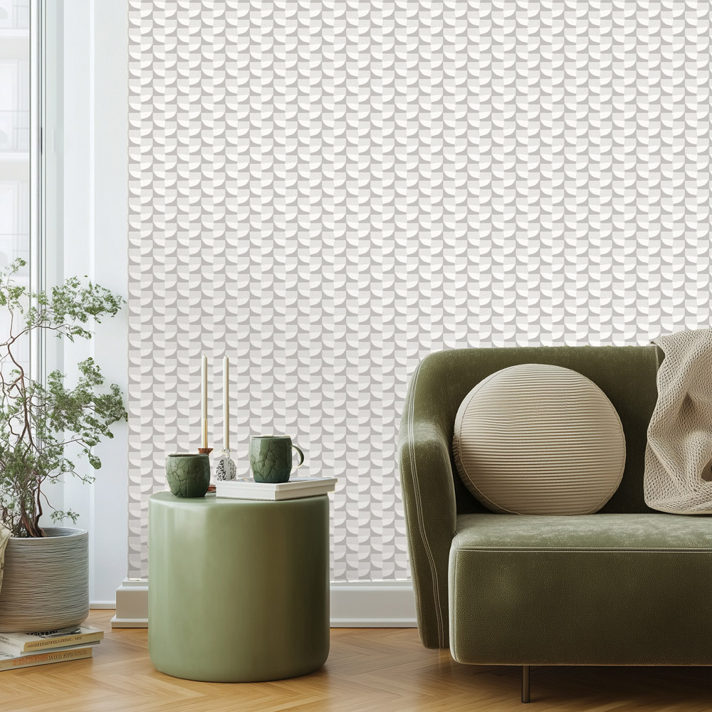 Belgravia Decor Zambaiti Parati Marrakech Quadrant Geo Grey Wallpaper Image 2