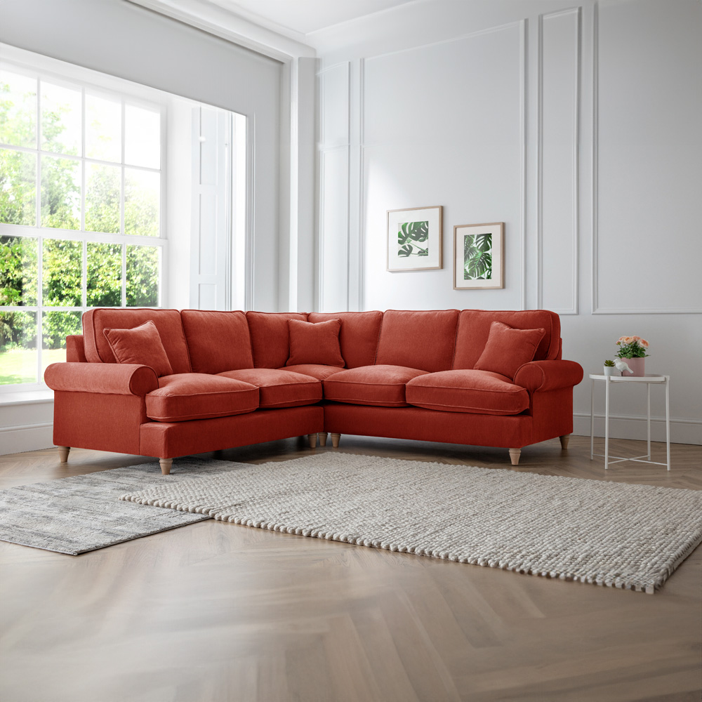 The Victoria Large Apricot Corner Sofa Image 4