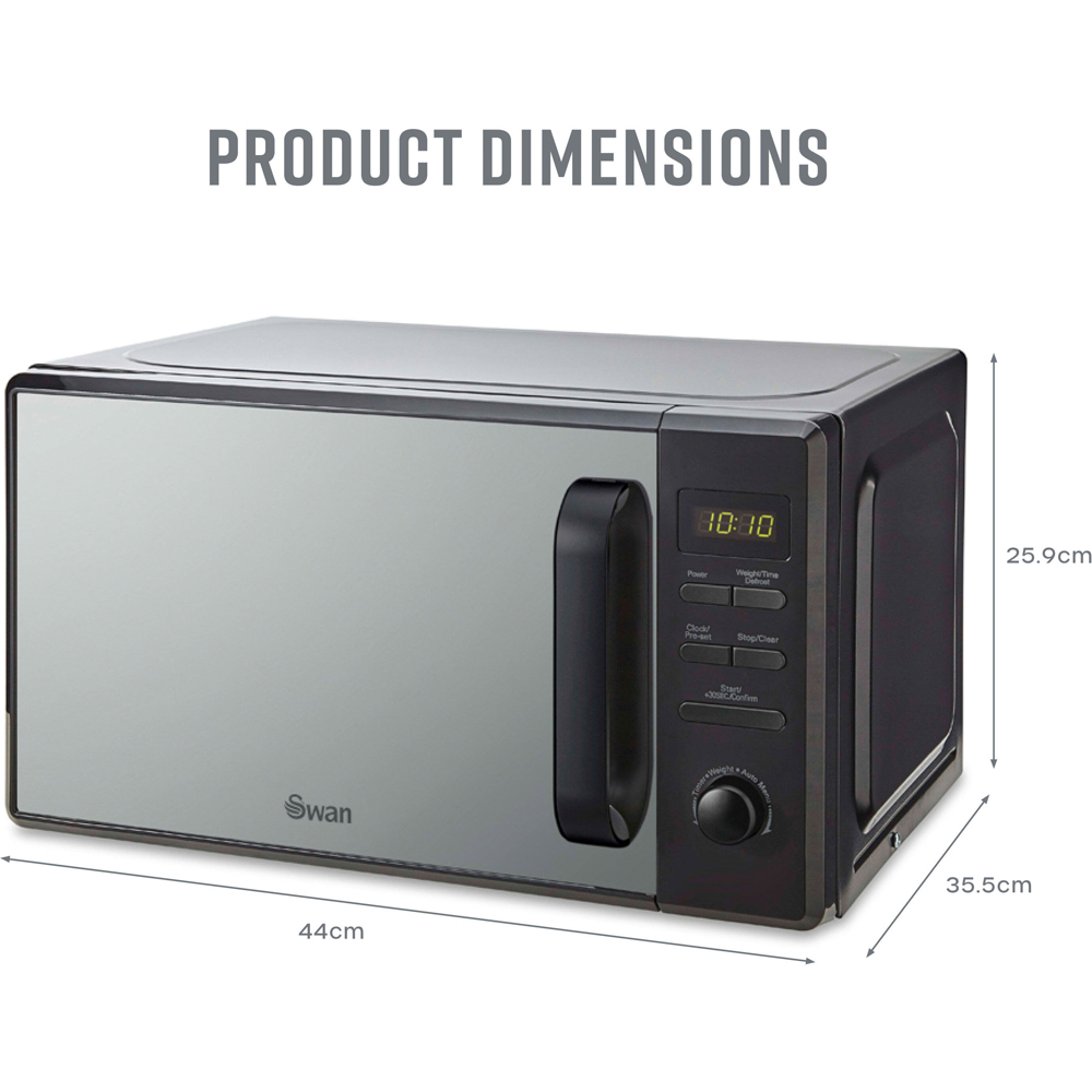 Swan SM4421BLK Black Microwave Digital 20L 800W Image 9
