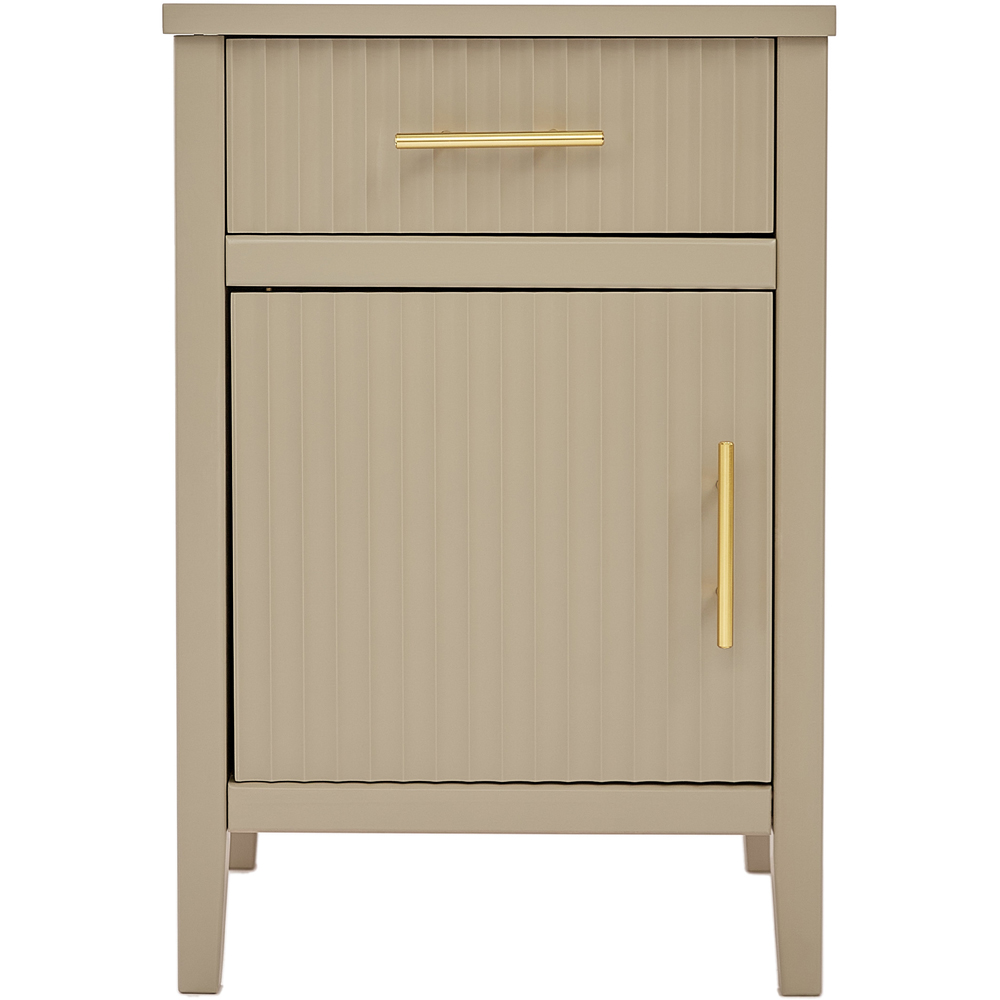 Monti Single Door Single Drawer Clay Bedside Table Image 3