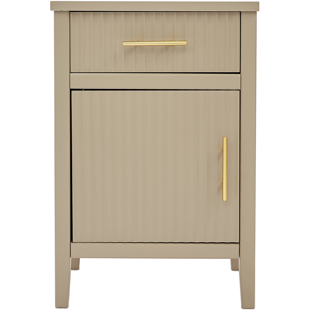 Monti Single Door Single Drawer Clay Bedside Table Image 3