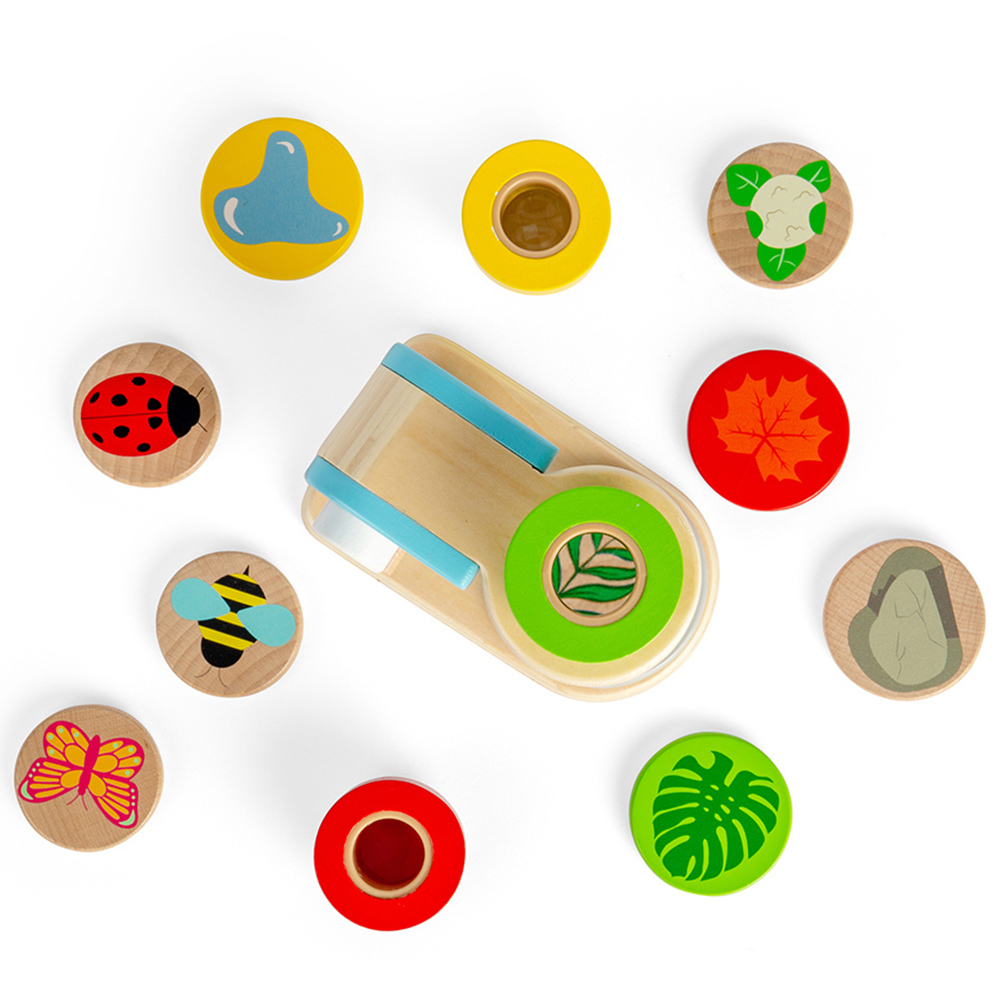 Bigjigs Toys Wooden Microscope Toy with Lenses Image 2