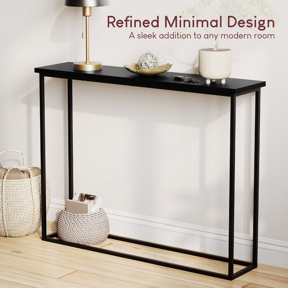 VIDA DESIGNS Black Metal Leg Console Table Image 7