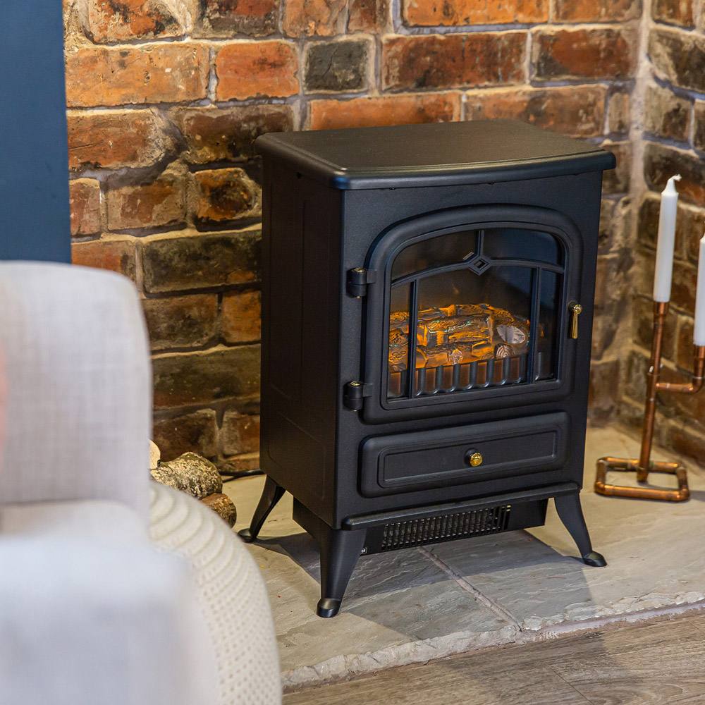 Russell Hobbs Black Electric Stove Fire 1.85KW Image 8
