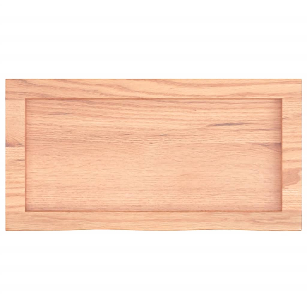 vidaXL 60cm Treated Solid Oak Wood Floating Wall Shelf Image 4