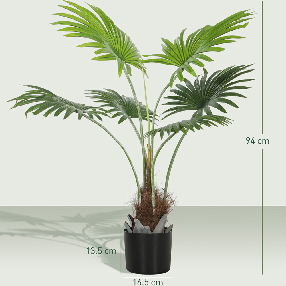 HOMCOM Palm Tree Artificial Plant Pot 94cm Image 9