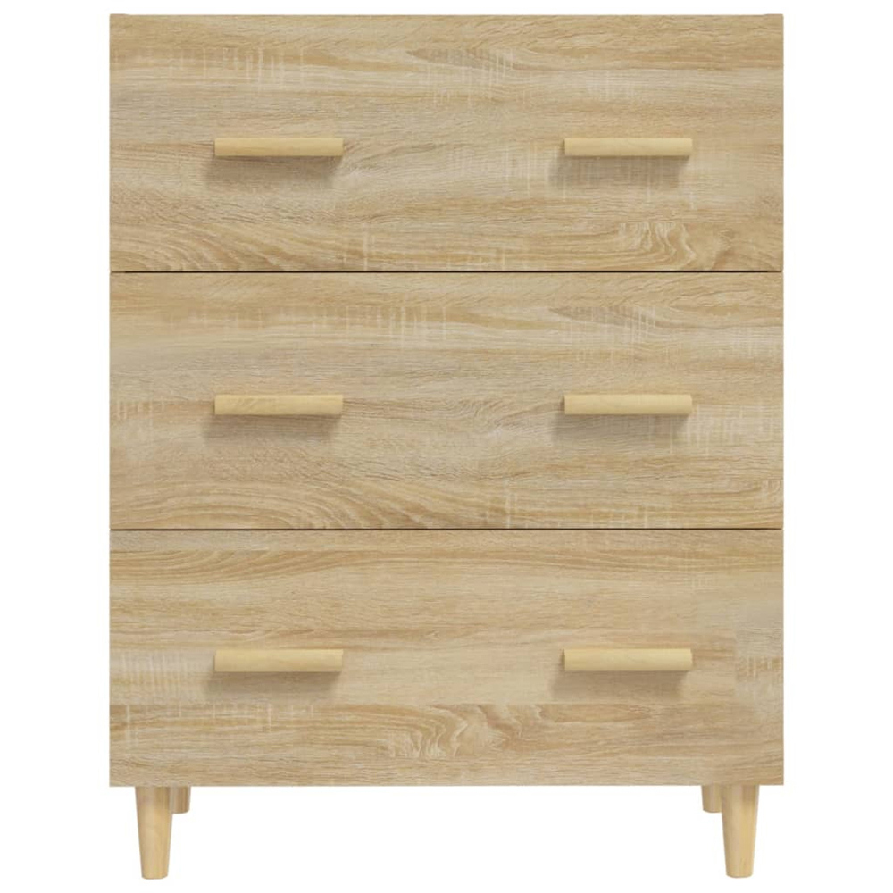 vidaXL 3 Drawer Sonoma Oak Sideboard Image 3