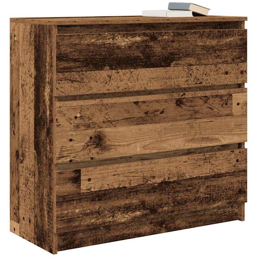 vidaXL 3 Drawer Old Wood Sideboard Image 4