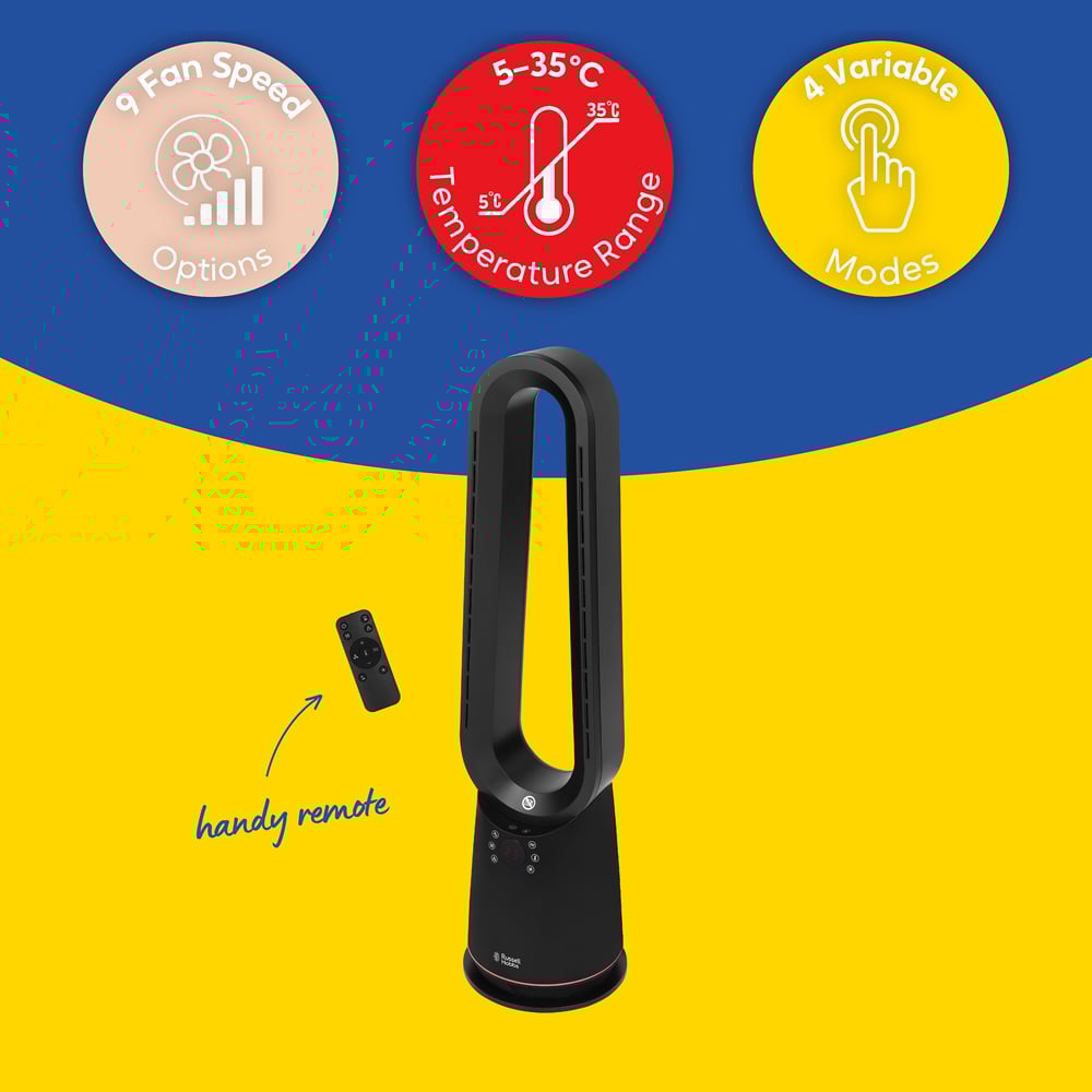 Russell Hobbs RHBHC2030W Black Bladeless Heat and Cool Fan with Remote Image 6