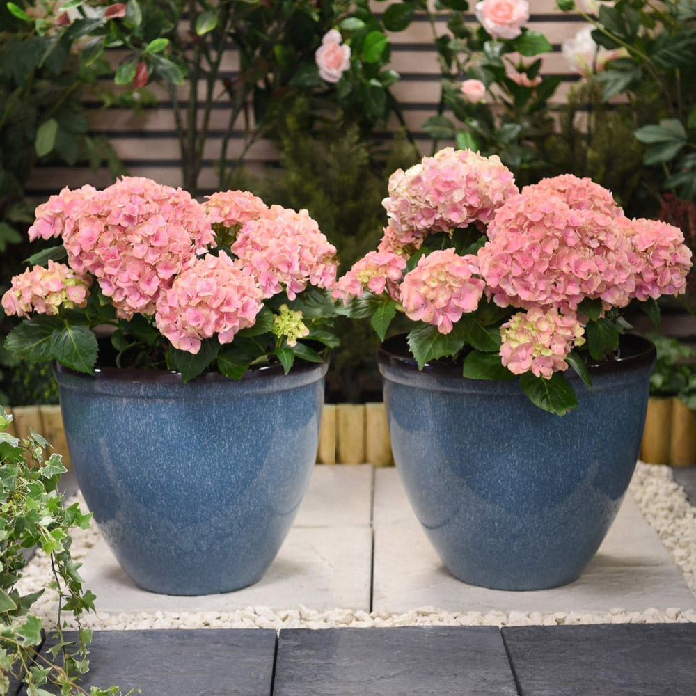 Garden Gear Glazed Effect Planter 39.5cm 3 Pack Image 2