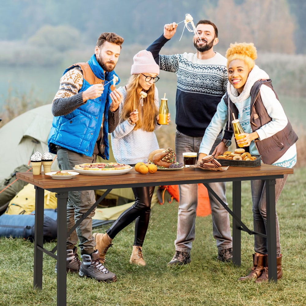 Costway 4 Seater Outdoor Foldable Dining Table Image 4