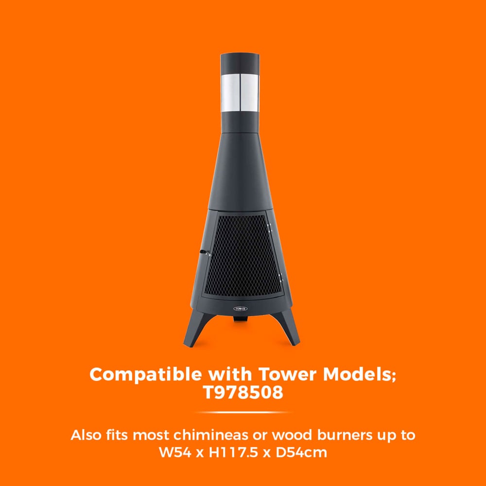 Tower Wood Burner Chiminea Weatherproof Protective Cover Image 7