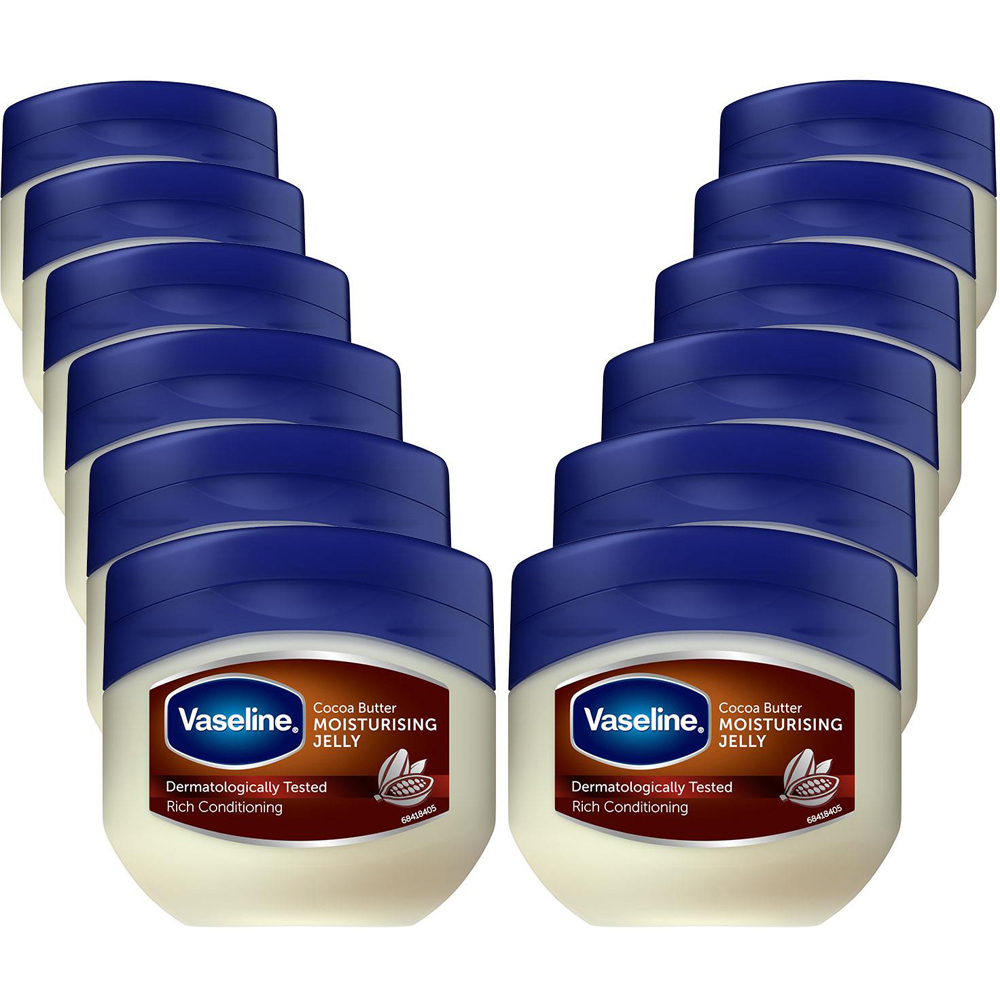 Vaseline Dry Skin Cocoa Butter Moisturising Petroleum Jelly 100ml 12 Pack Image 1