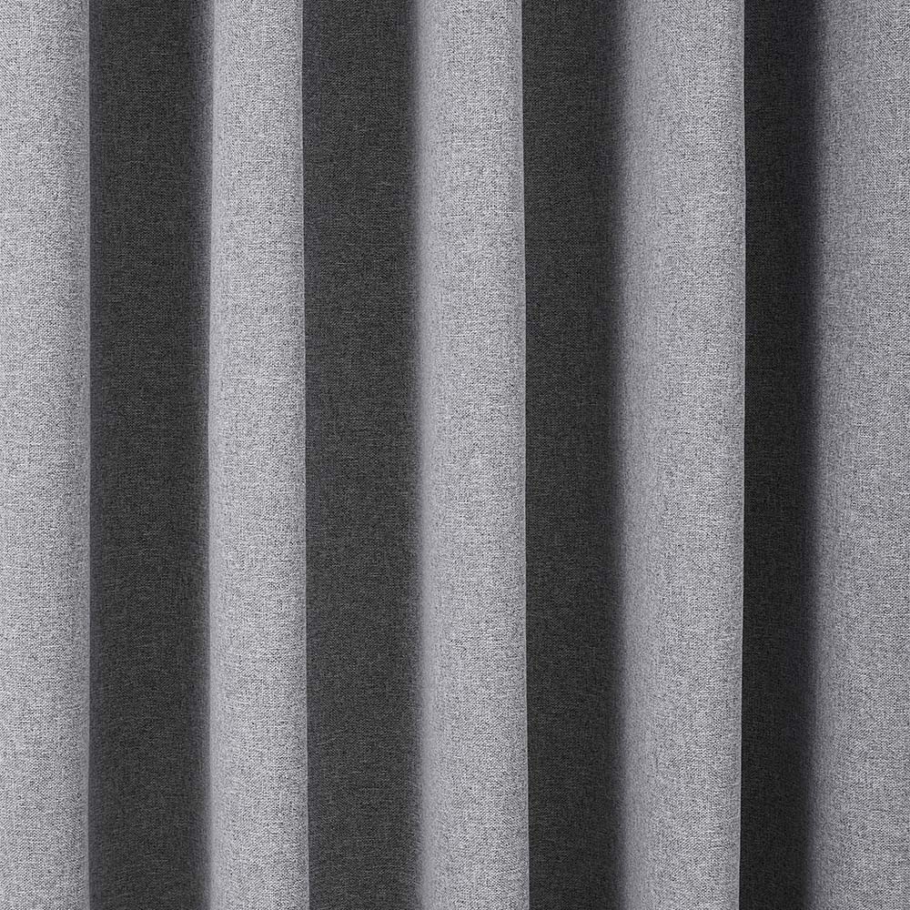 Living and Home Solid Grey Blackout Chenille Curtains 168 x 183cm Image 5