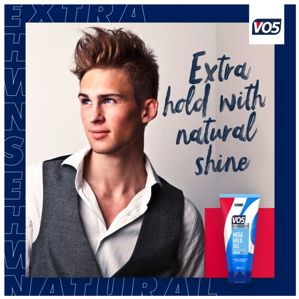 VO5 Natural Shine 72H Slick Styles Long-Lasting Weatherproof Mega Hold Hair Gel 200ml 6 Pack Image 7