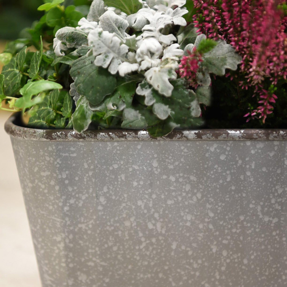 Garden Gear Trough Steel Metal Effect Planter Image 3