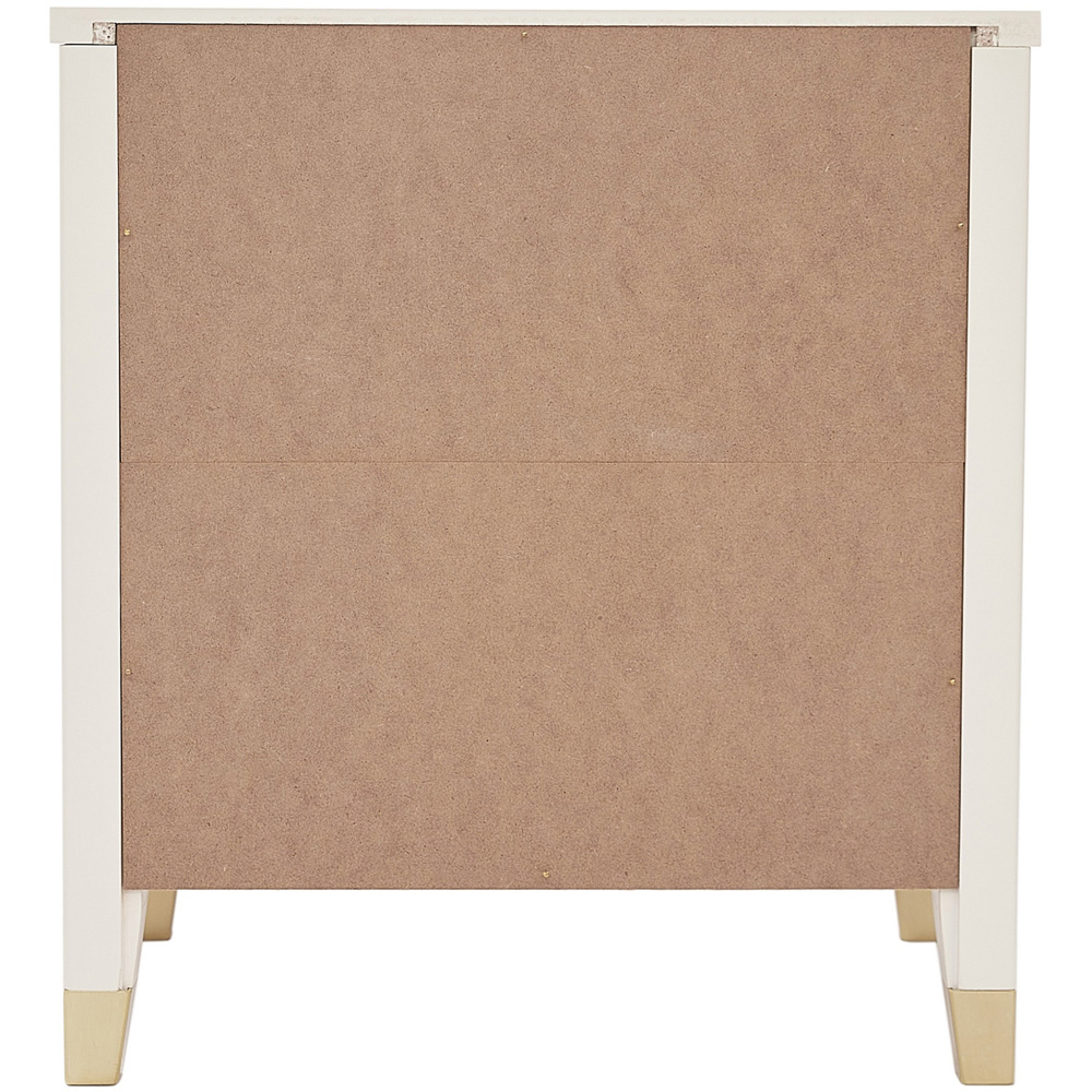 Biasi 2 Drawers White Bedside Table Image 4