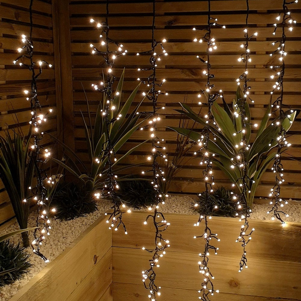 Samuel Alexander 384 Warm White LED Multi Action Drop Tree ClusterBrights Set of 6 Image 1