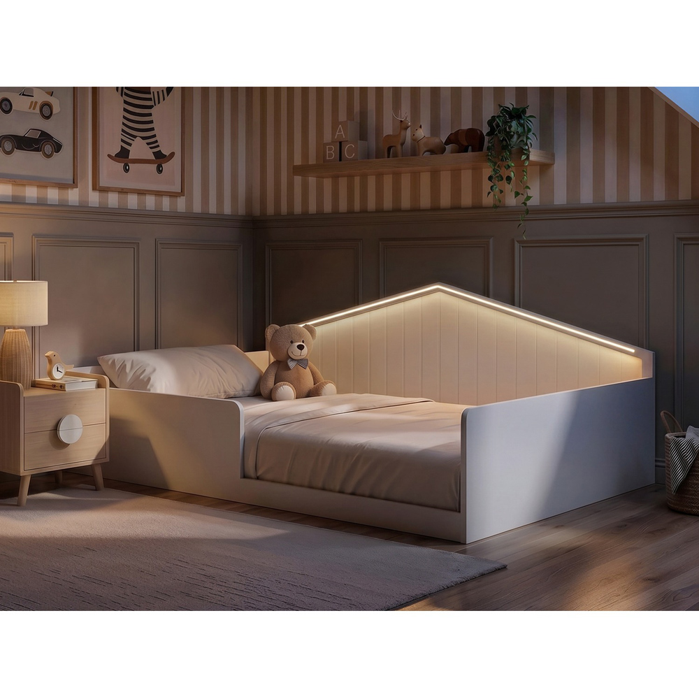 Flair Wilbur Small Double White Montessori Bed Image 6