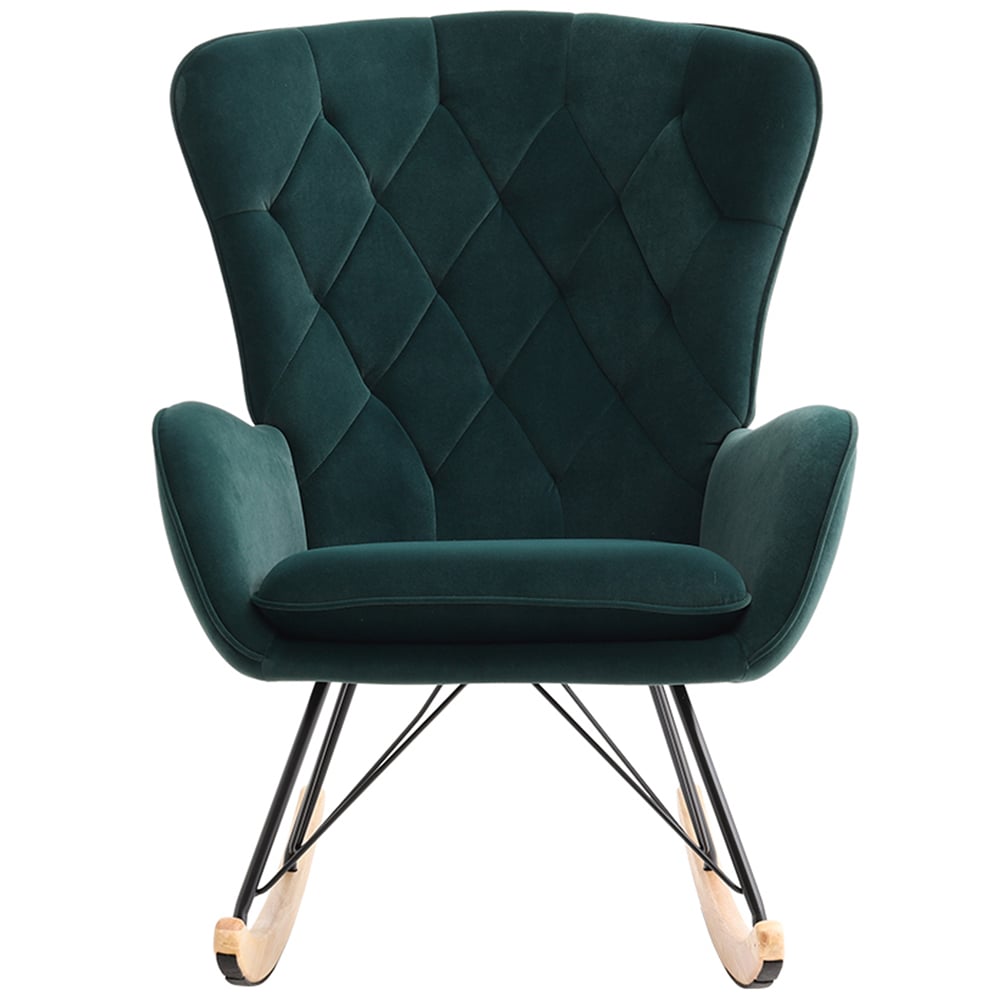 Living and Home Modern Upholstered Rocking Chair Image 2