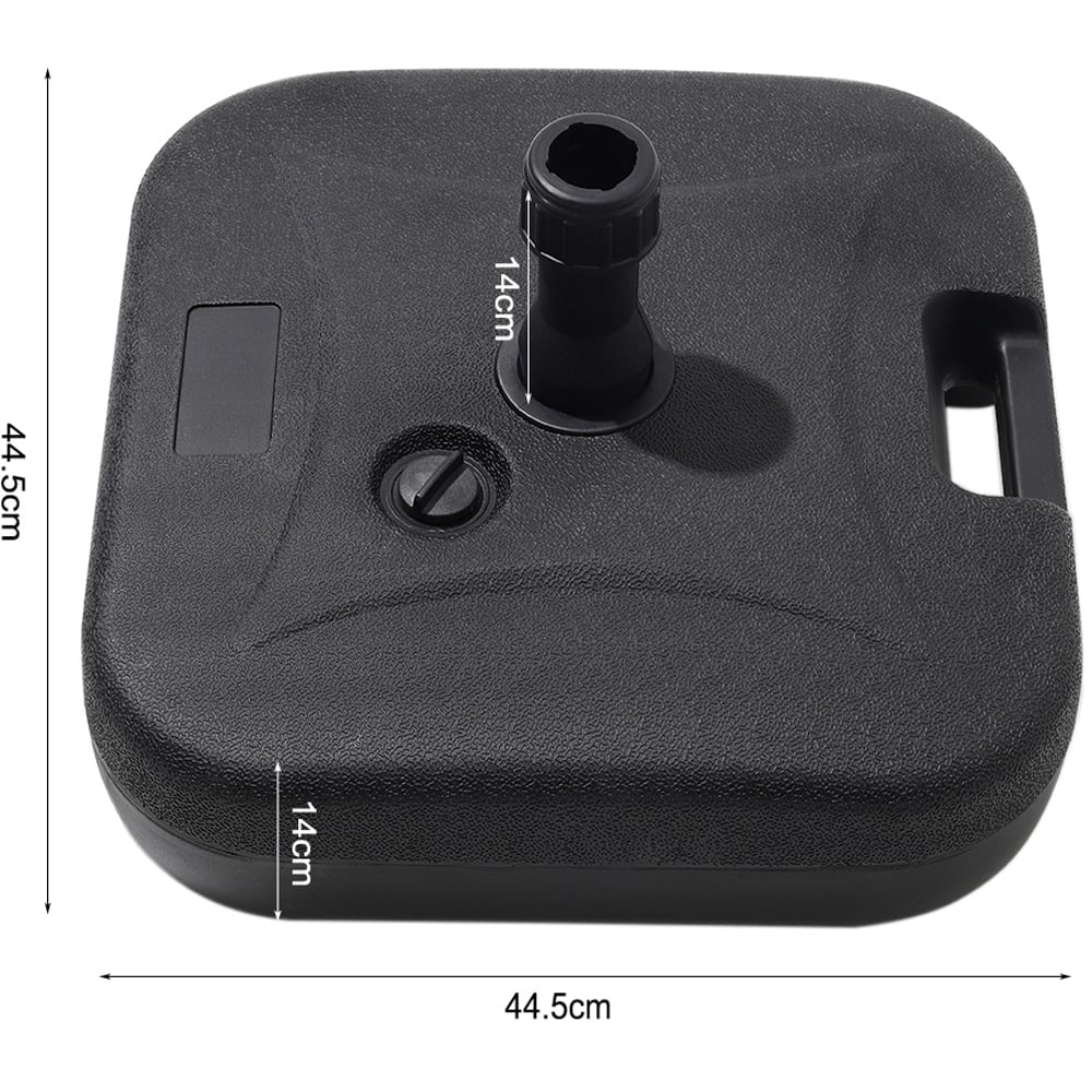 Living and Home Black Round Crank Tilt Parasol with Plastic Fillable Base 3m Image 7