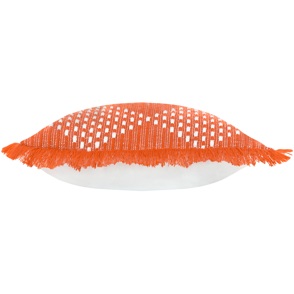 furn. Kadie Orangeade Woven Feather Filled Cushion 45 x 45cm Image 4