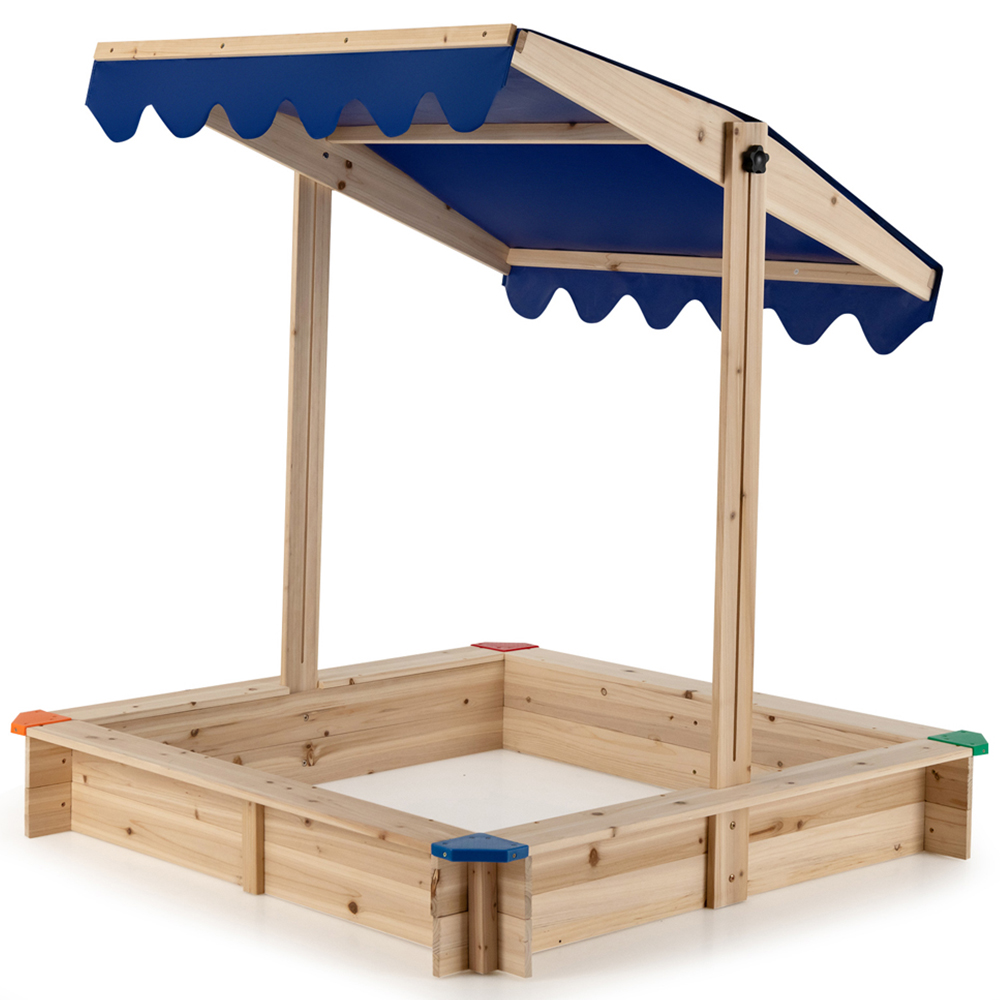 Costway Kids Wooden Sandbox with Protective Corners Image 3