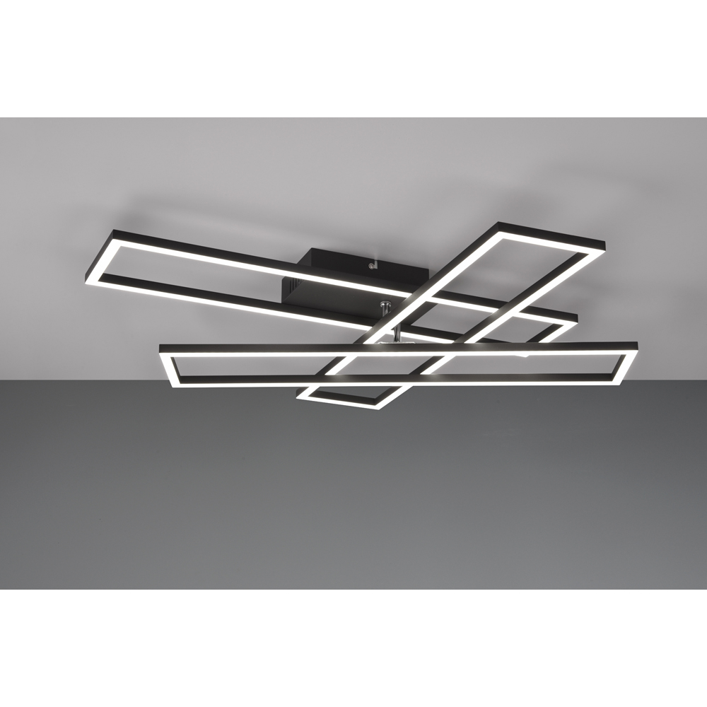 TRIO Corso Matt Black LED Ceiling Light Image 6