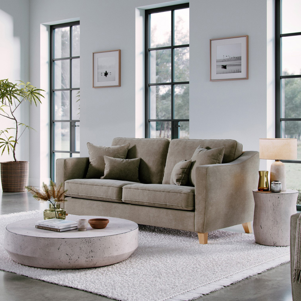 Marlon 2 Seater Medium City Fossil Sofa Image 6