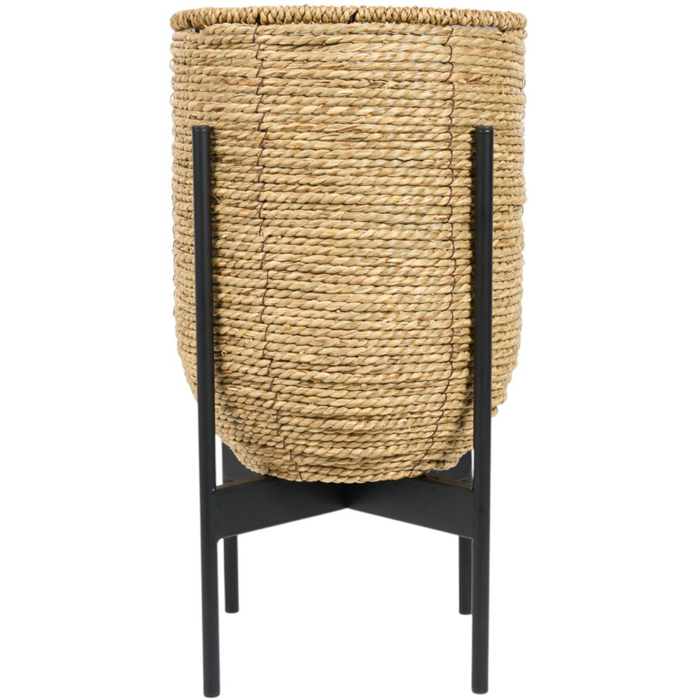 Seagrass Planter on Metal StandNatural Image 1