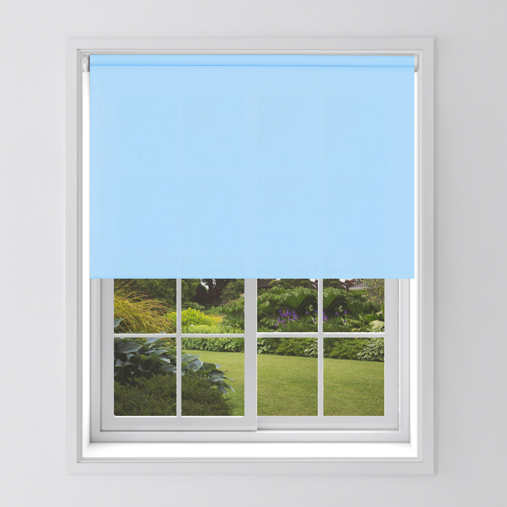Caecus Blue Blackout Roller Blind 150 x 160cm Image 1