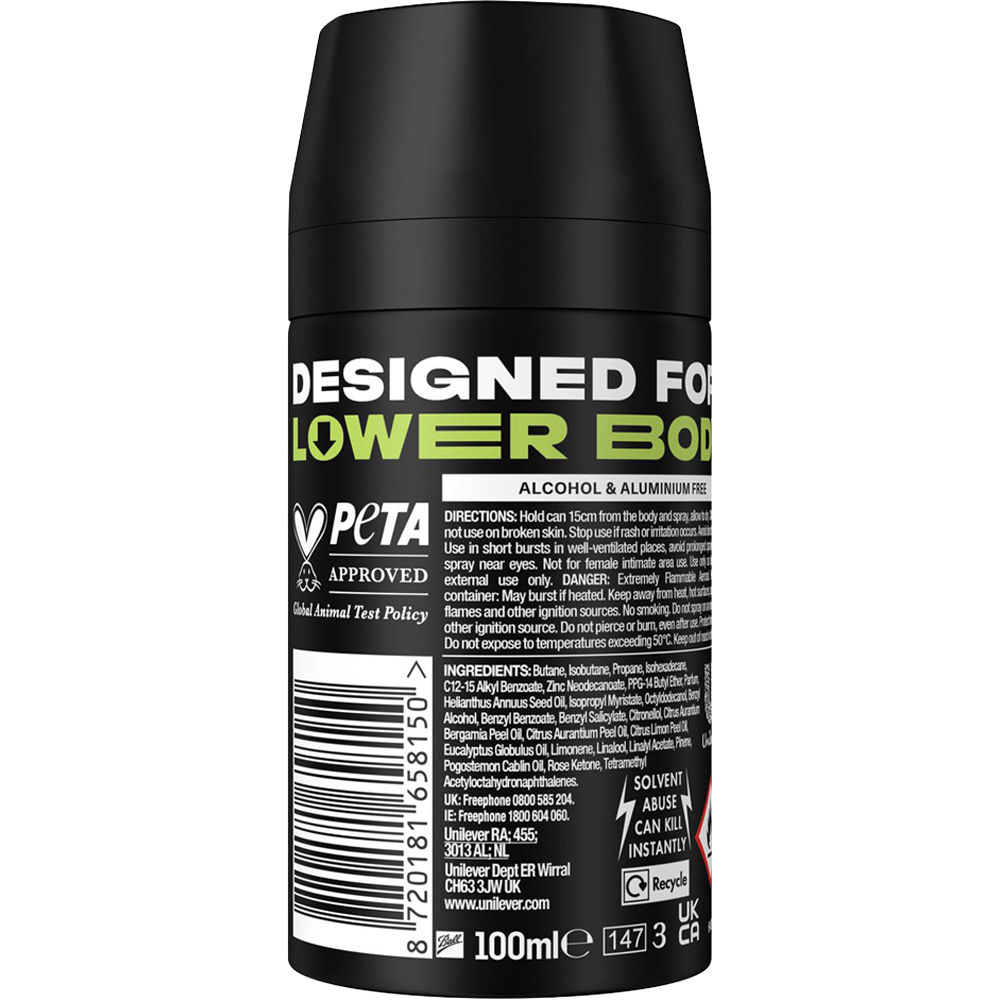 Lynx Fine Fragrance Men's Pear and Cedarwood 72H Freshness Lower Body Spray 100ml 24 Pack Image 2
