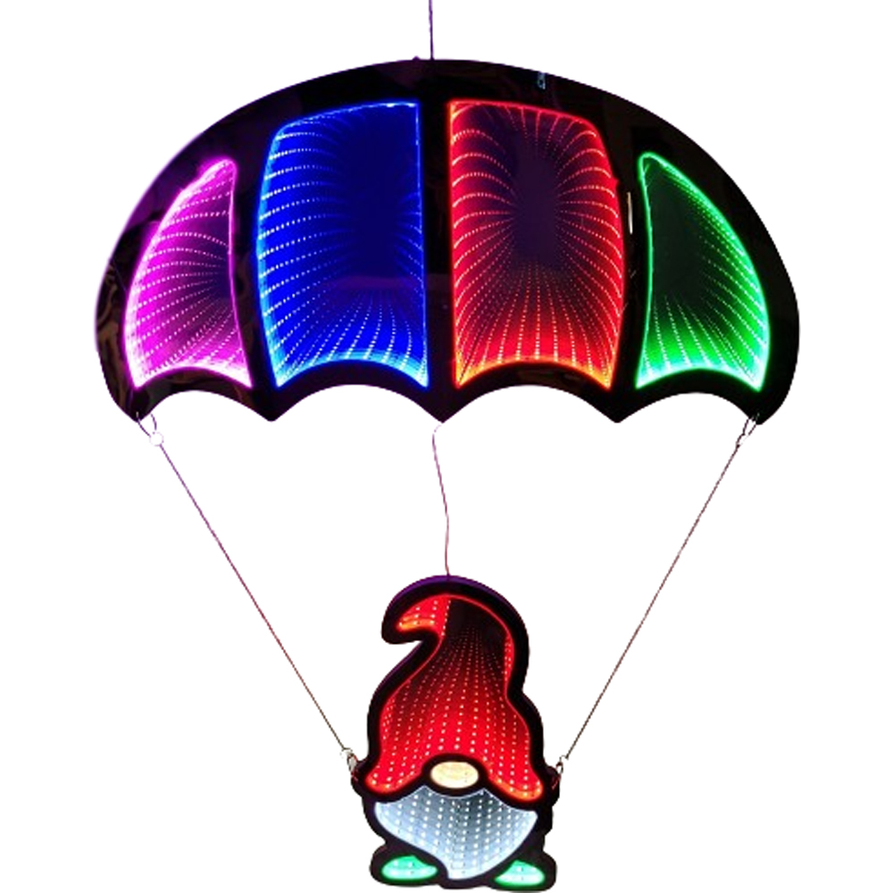 Samuel Alexander Infinity Light Up Hanging Parachute Gonk Christmas Decoration 60cm Image 2