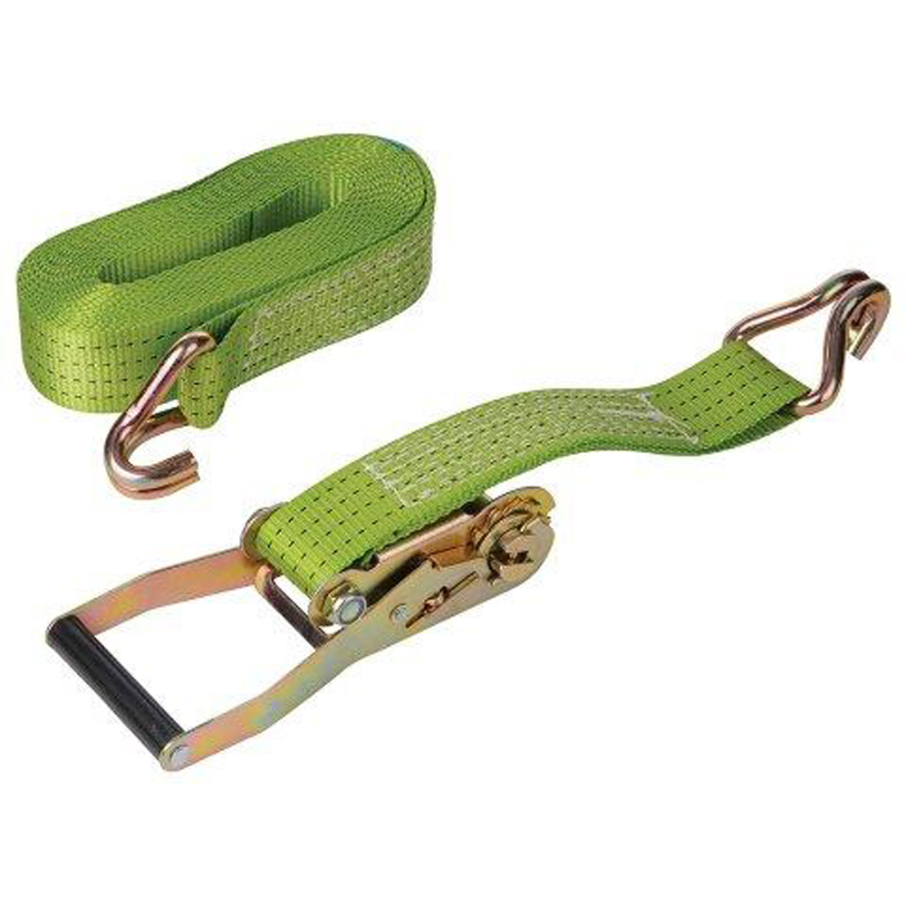 Silverline Ratchet Tie Down Strap J-Hook 8m x 50mm Image 2