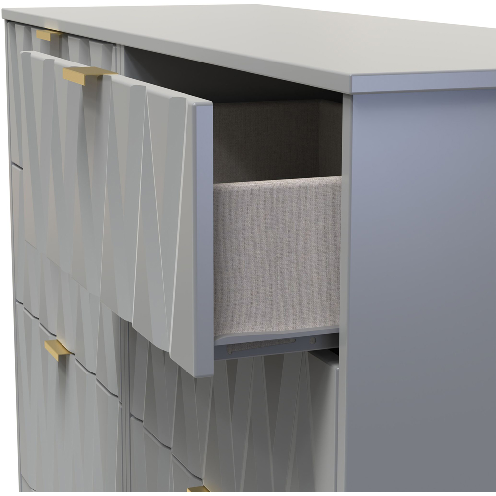 Crowndale Las Vegas 6 Drawer Dusk Grey Chest of Drawers Ready Assembled Image 6