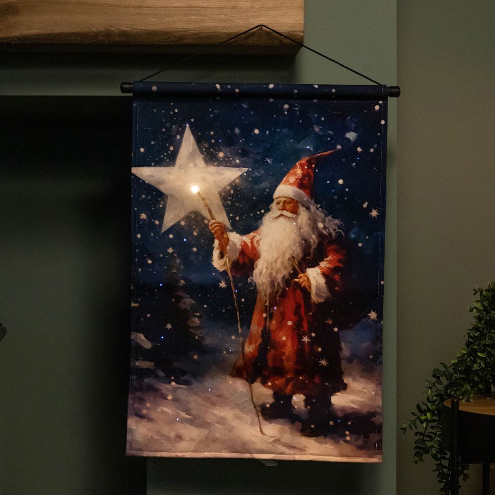 Samuel Alexander St Nick Light Up Hanging Banner 60 x 40cm Image 5