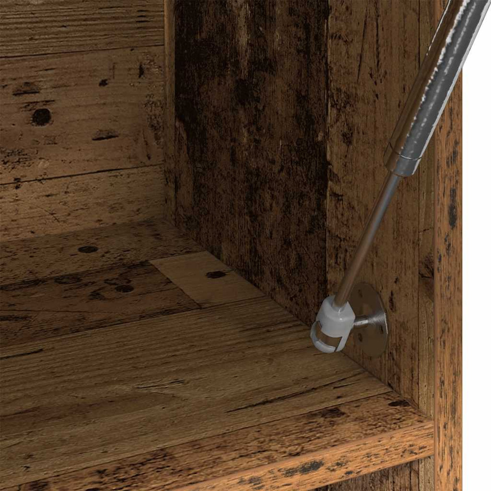 vidaXL Single Flap Door Old Wood Wardrobe with Hanger Bar Image 6