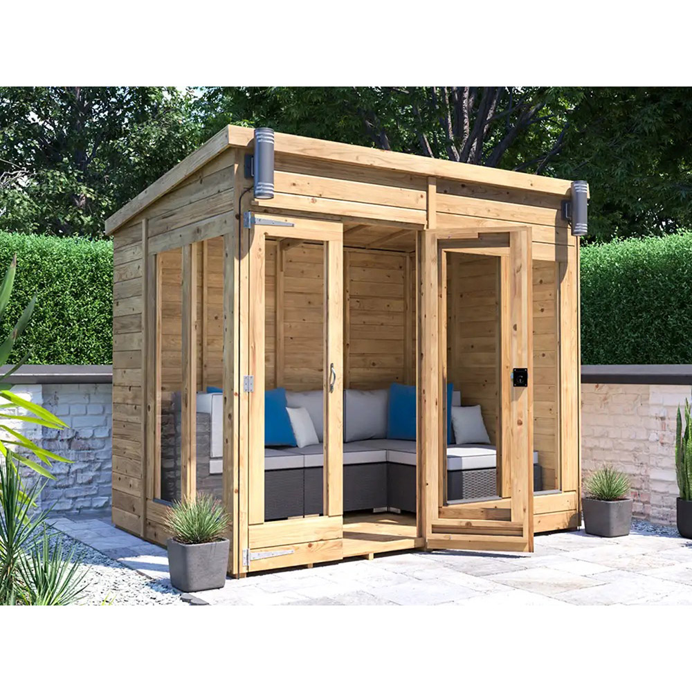Dunster House RagePanda 8 x 6ft Modular Brown Superfelt Pent Summerhouse Image 3