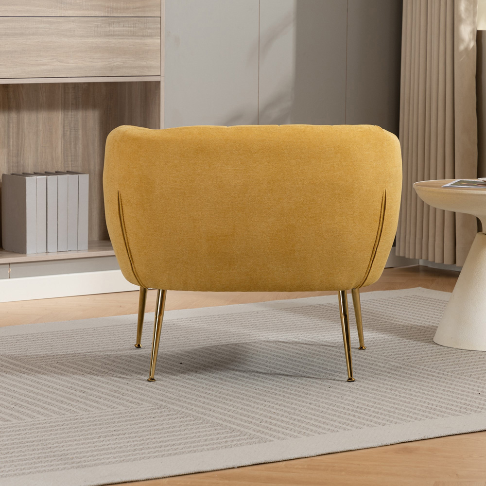 Artemis Home Stanton Yellow Fabric Shell Accent Chair Image 6