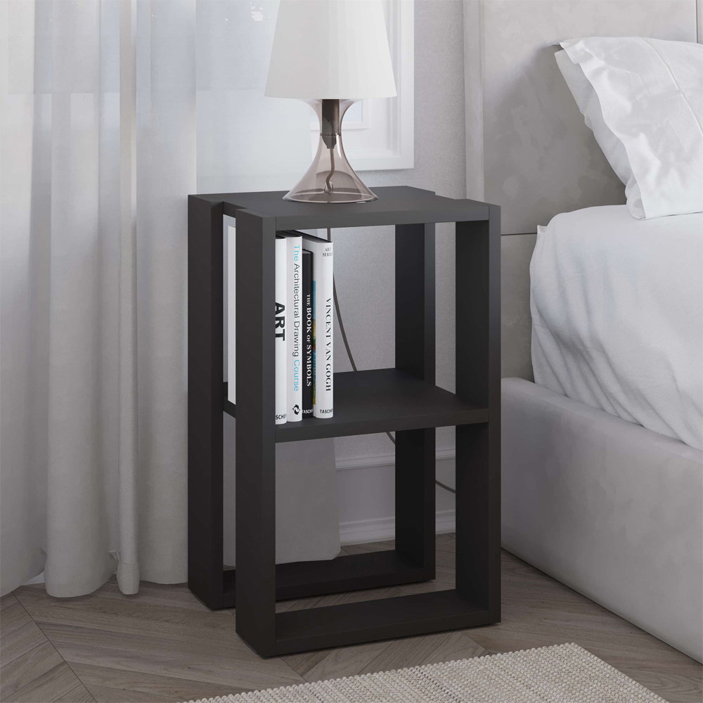 Decortie Lonie Anthracite Bedside Table Image 5