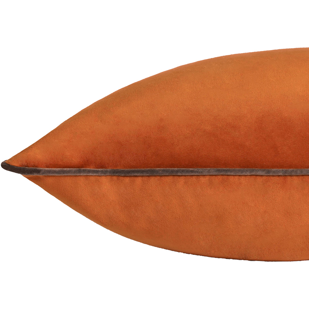Furn Meridian Pumpkin and Mocha Velvet Cushion 45 x 45cm Image 4