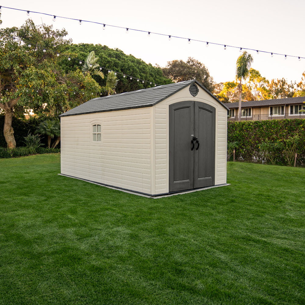 Lifetime Products 8 x 15ft Double Door Garden Storage Shed Image 2