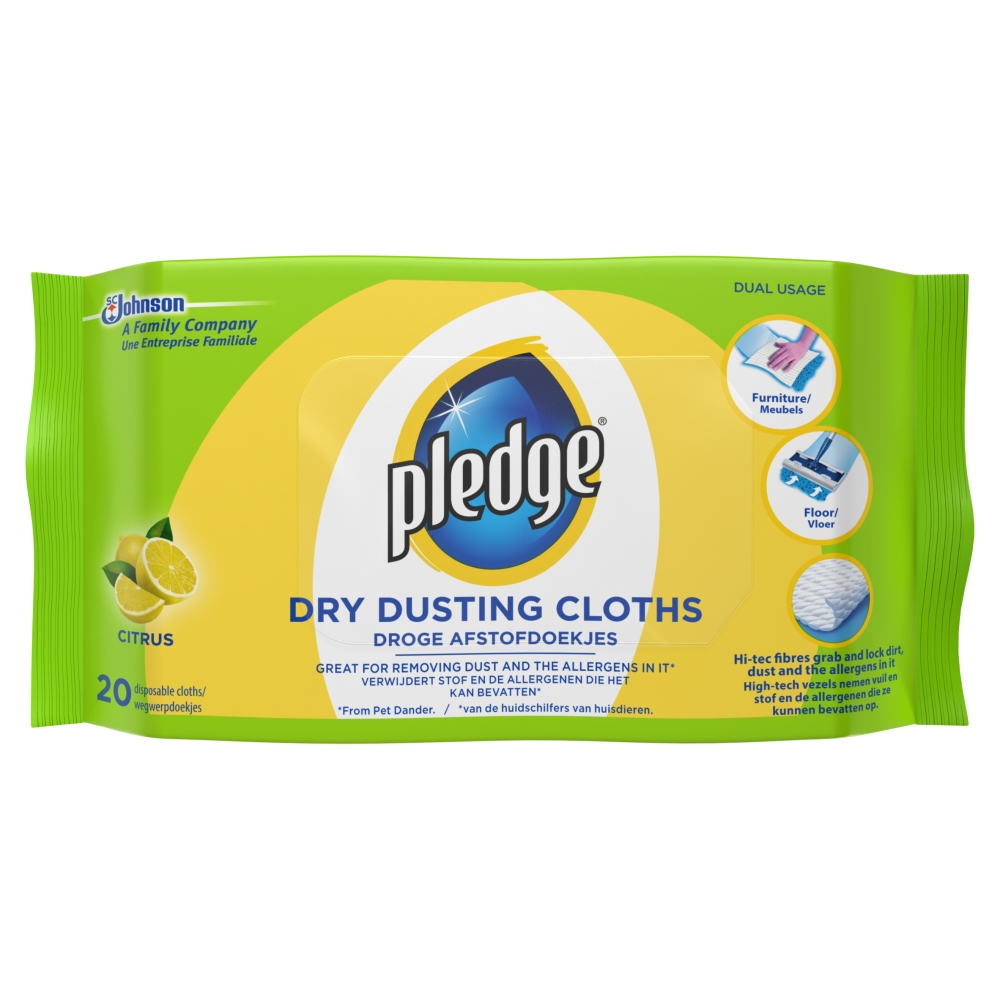 Pledge Citrus Dry Dusting Cloths 20 pack Image 1