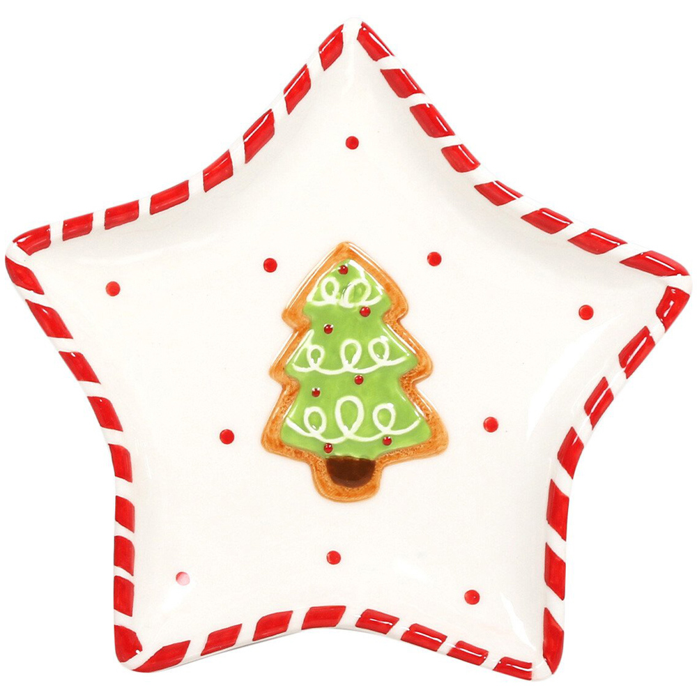 Single Christmas Kitchen Gingerbread Star Platter in Assorted styles Image 2
