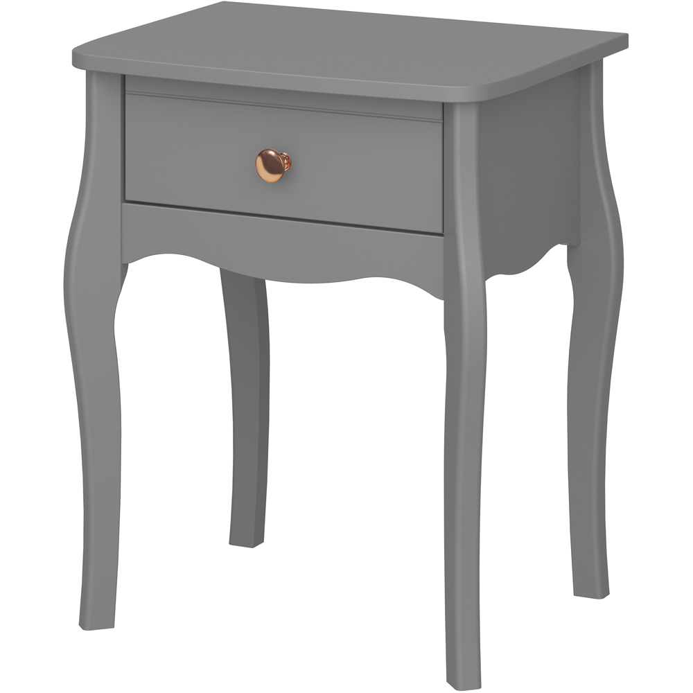 Furniture to Go Baroque Single Drawer Folkestone Grey Nightstand Image 3