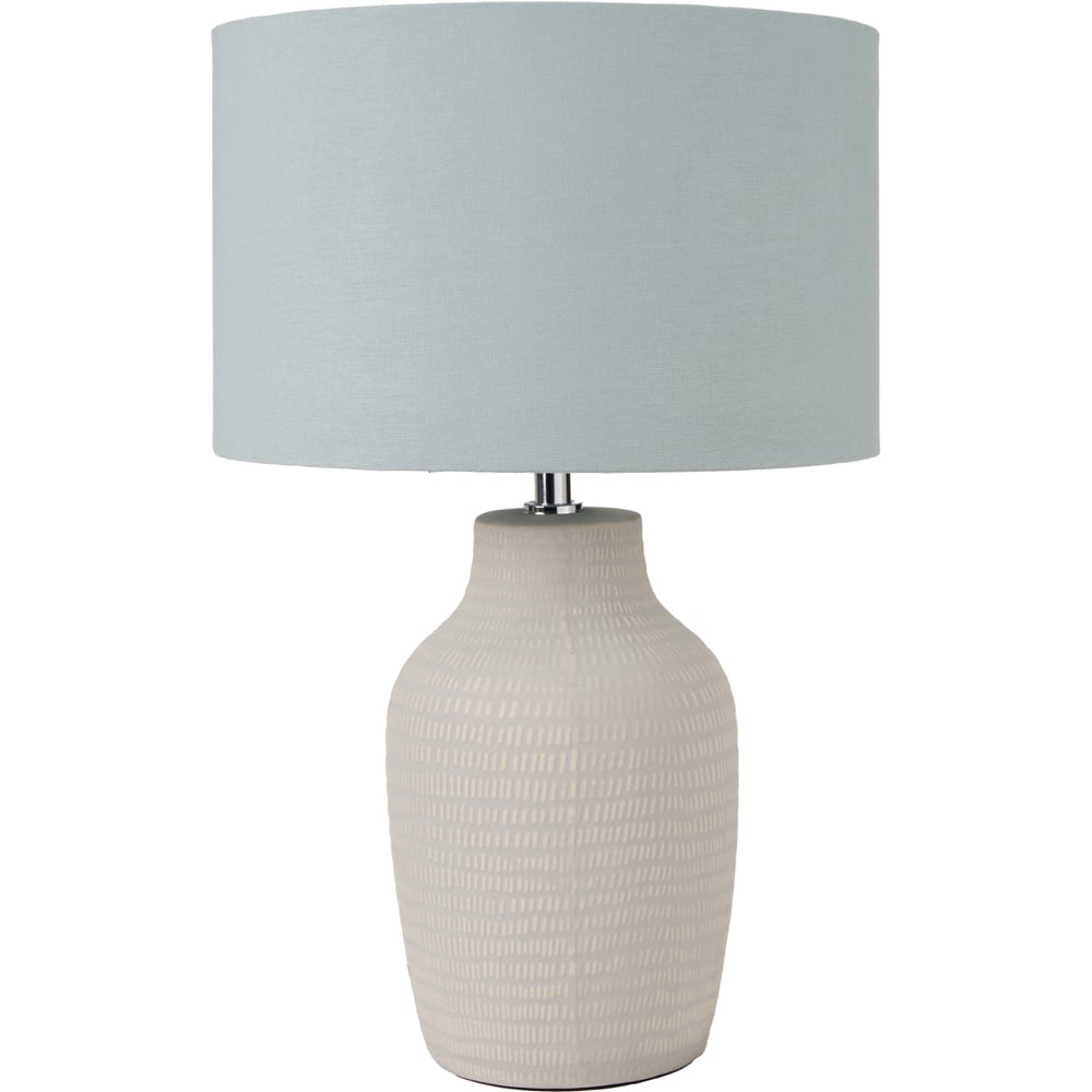 Pacific Lifestyle Kai Duck Egg Textured Ceramic Tall Table Lamp Image 1