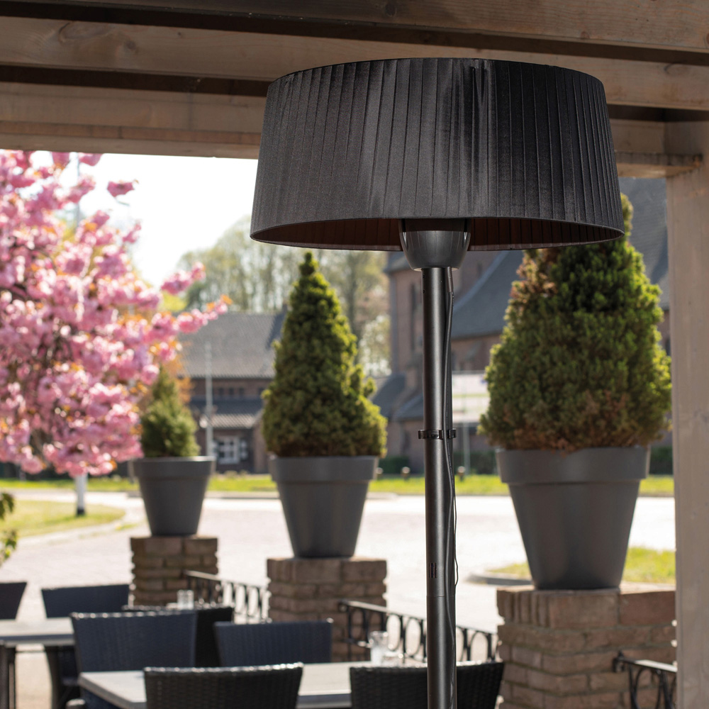 Sunred Artix Bright Black Compact Standing Patio Heater 1500W Image 8