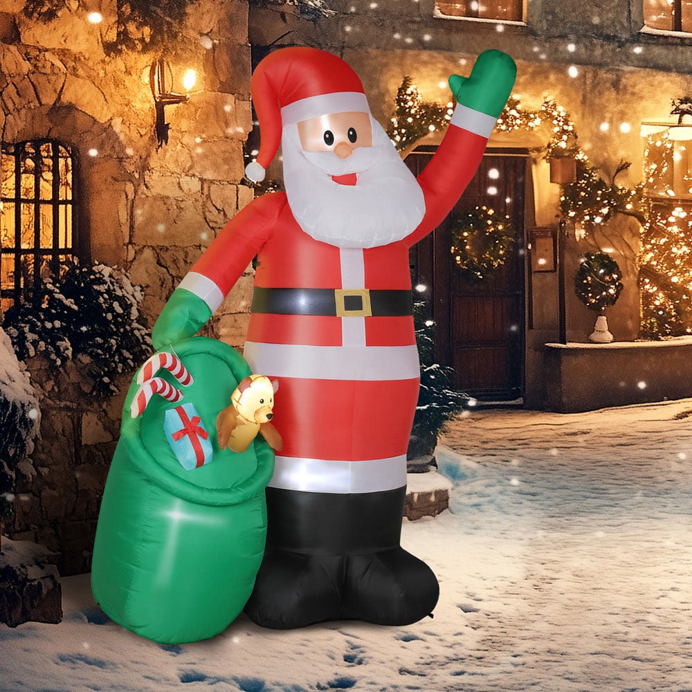 Everglow Giant Christmas Blow Up Inflatable Santa Claus Decoration with Built-in LEDs 9ft Image 4
