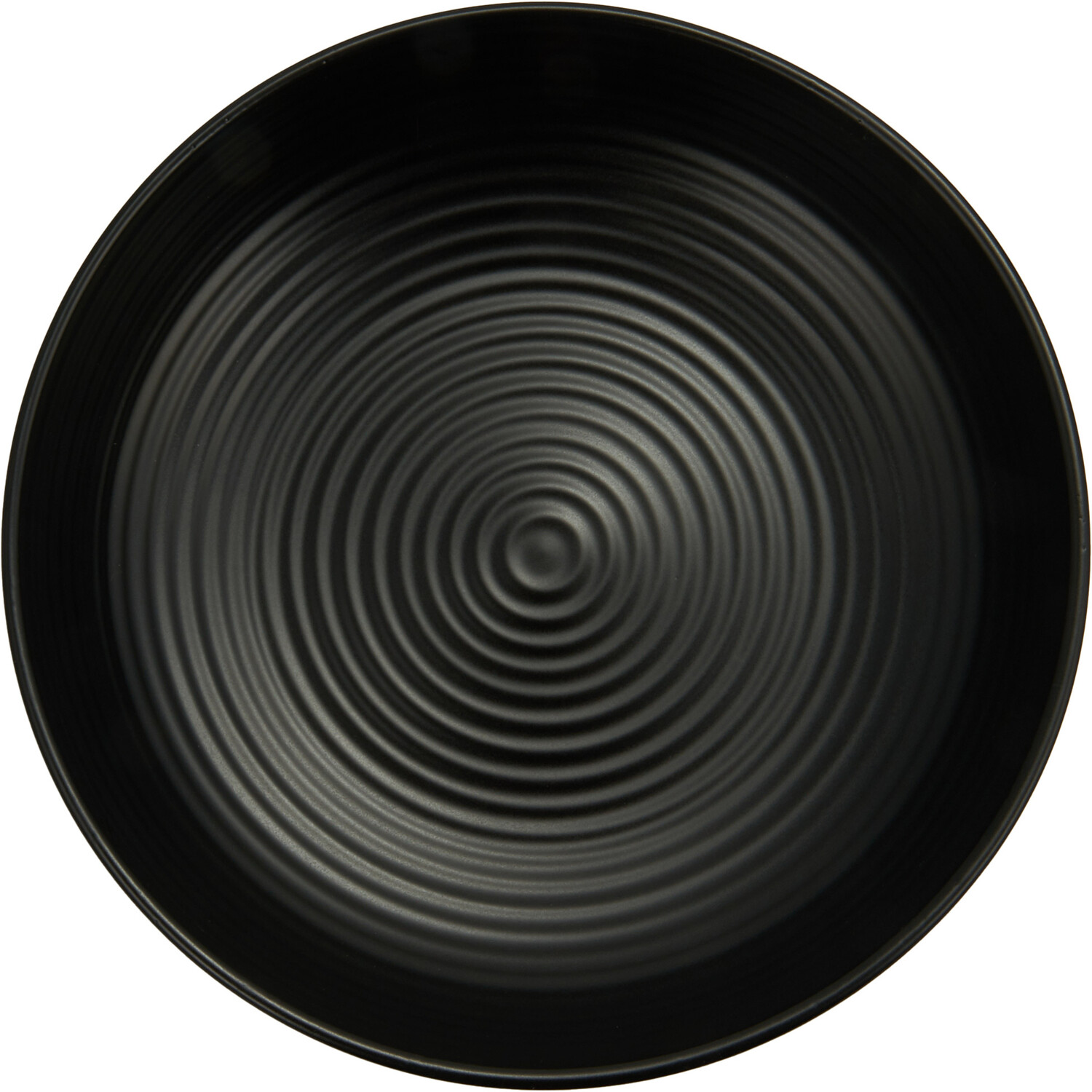 Nera Ribbed Serving Bowl - Black / 27.8cm Image 2